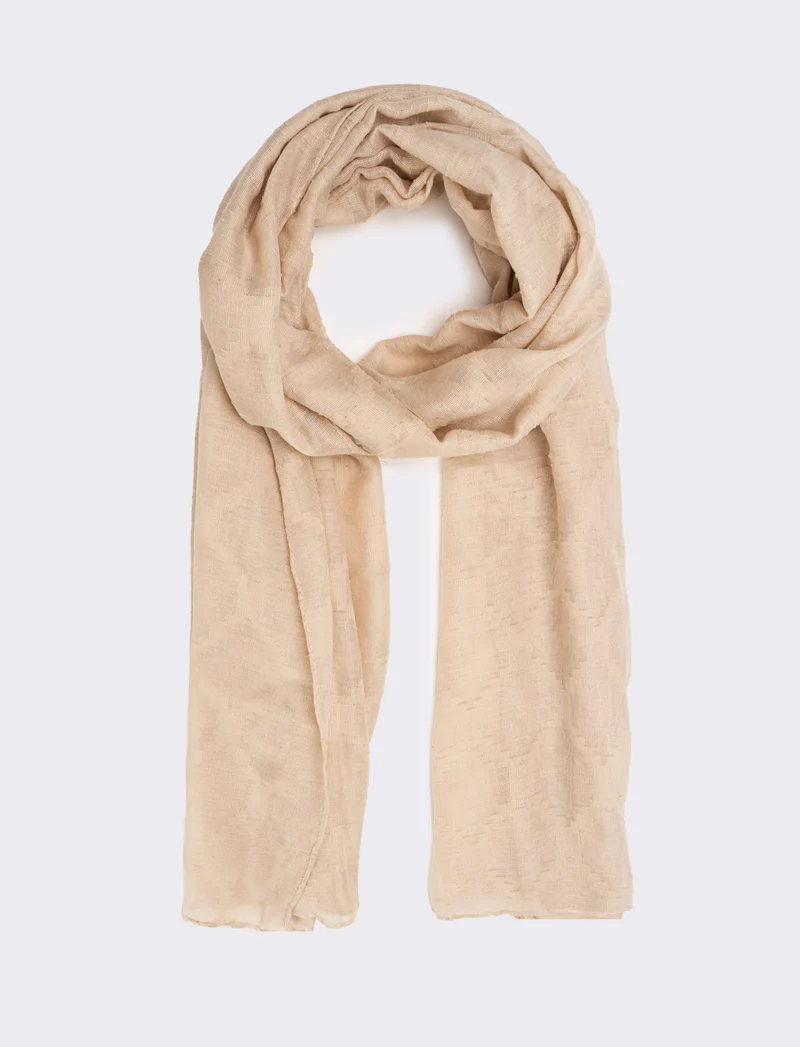 Foulard donna colore unito - Beige