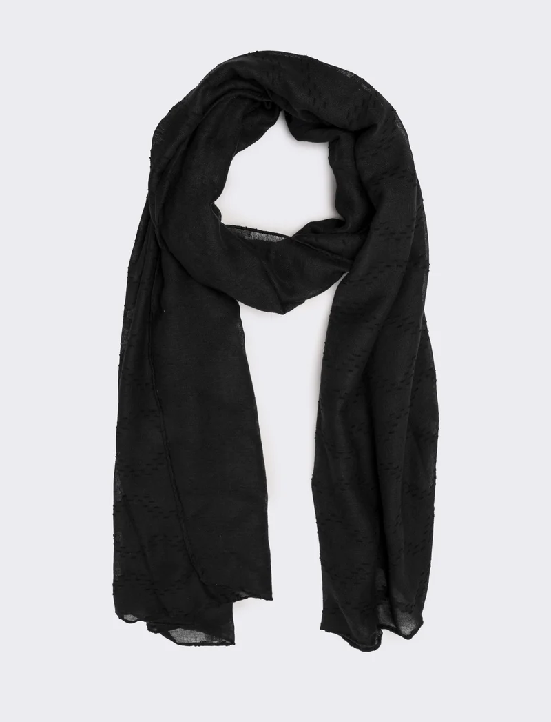 Foulard donna colore unito - Nero