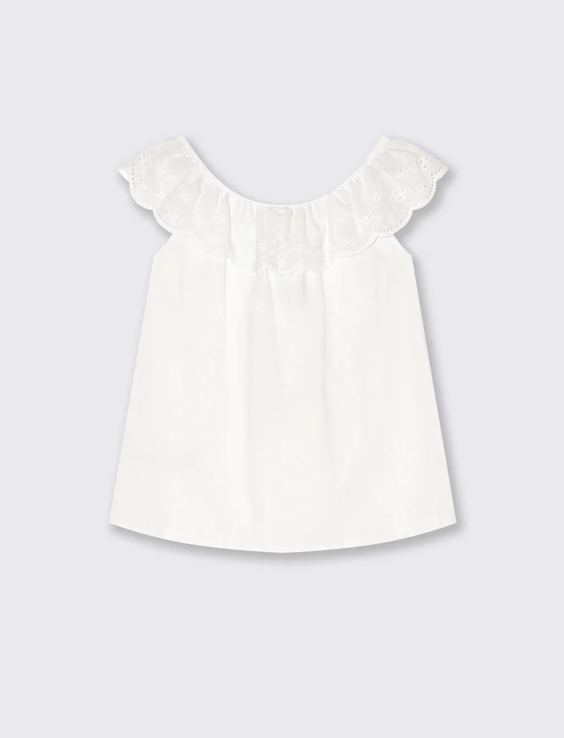 T-shirt estiva da bambina con stampa colorata - Bianco
