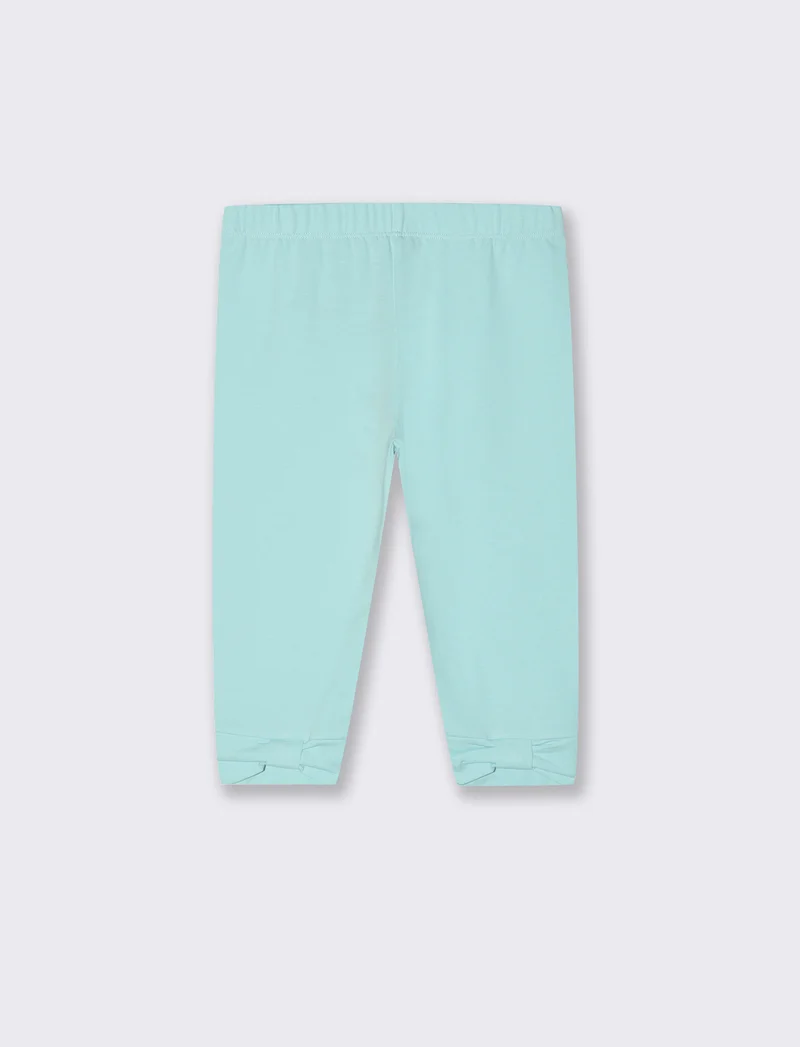 Leggings corto da bambina - Verde acqua