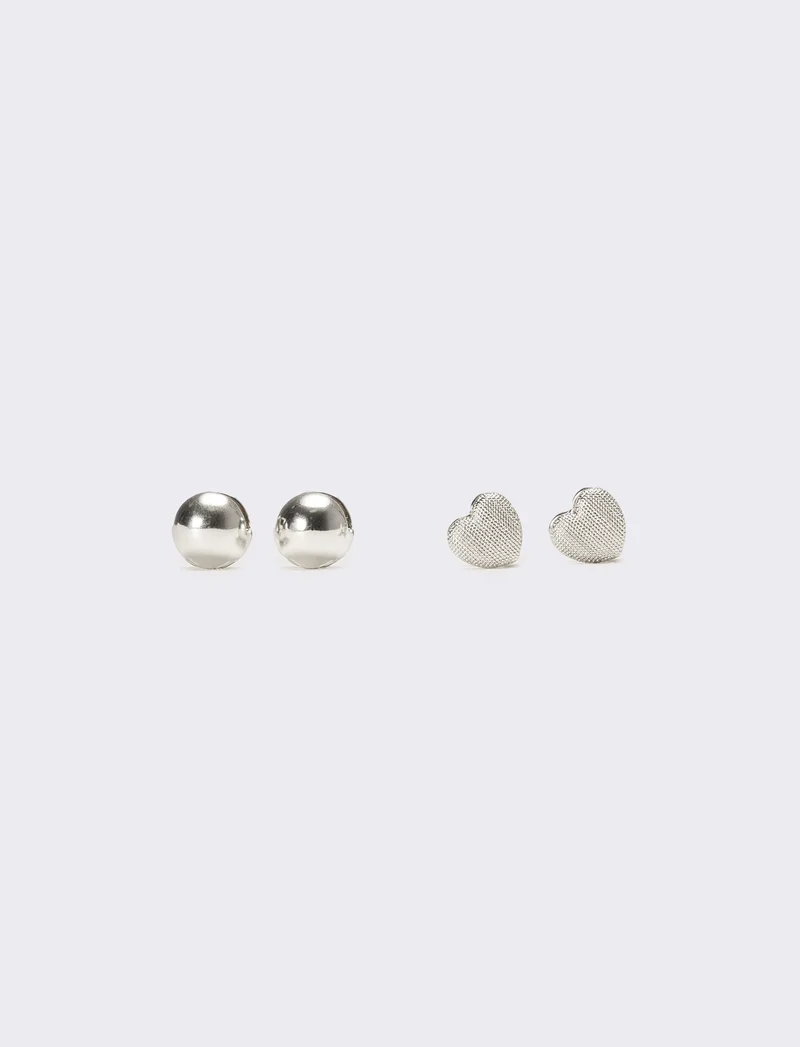 Orecchini donna card 2 paia - Argento