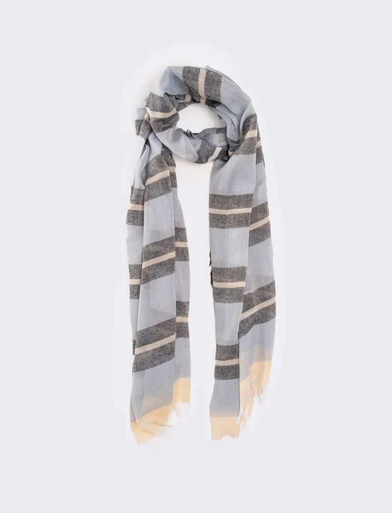 Foulard uomo righe larghe - Denim