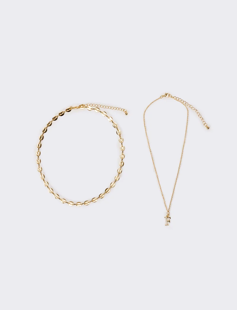 Collana donna con lettera iniziale - var 3