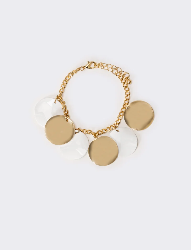 Bracciale donna con ciondoli tondi - Oro