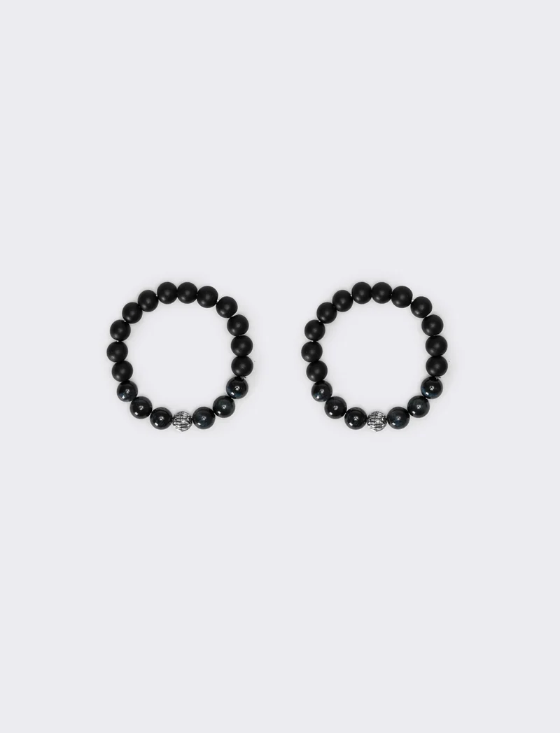 Due bracciali uomo vetro - Blu