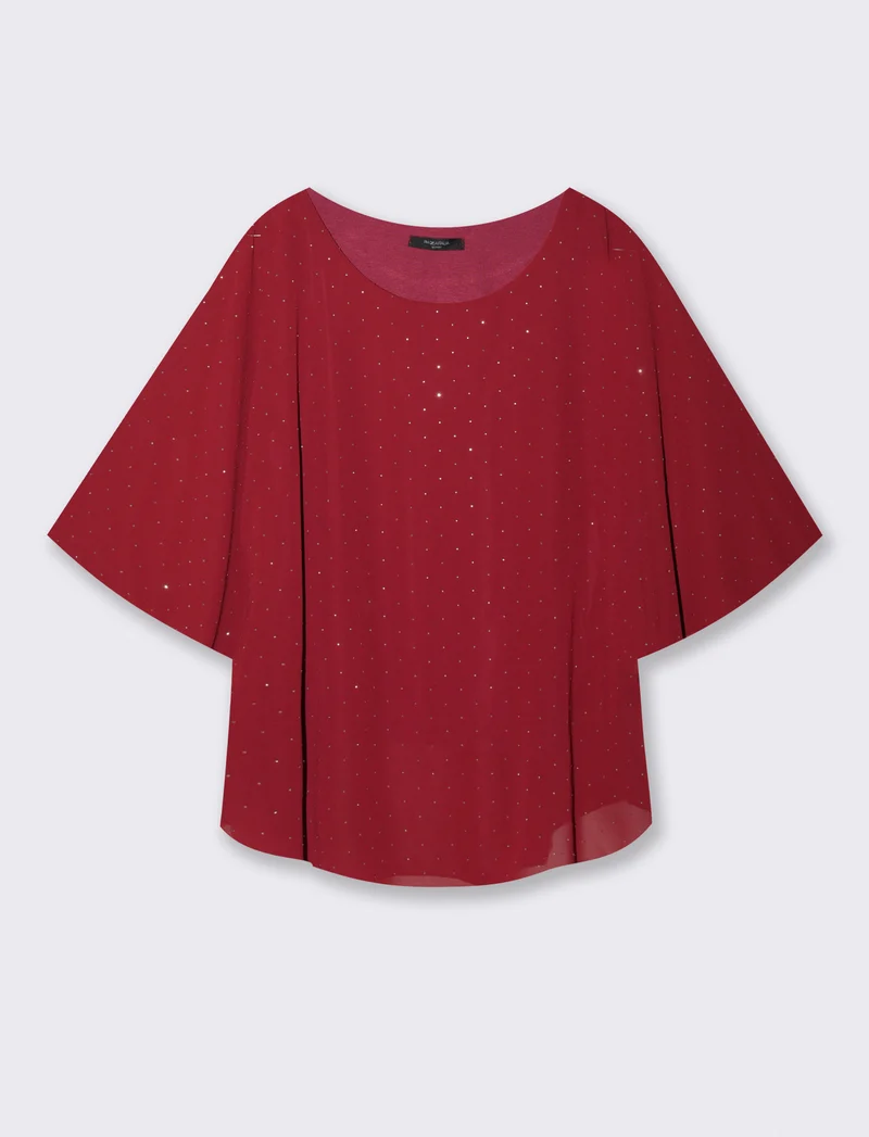 CASACCA OVER CON APPLICAZIONI STRASS - Bordeaux