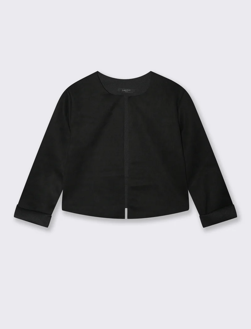 GIACCA SUEDE CORTA - Nero