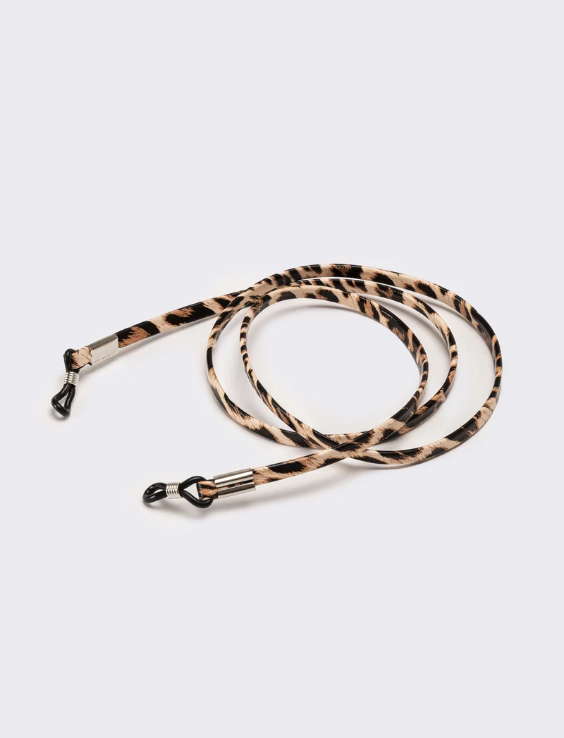 Laccetto donna porta occhiali in pvc - Maculato