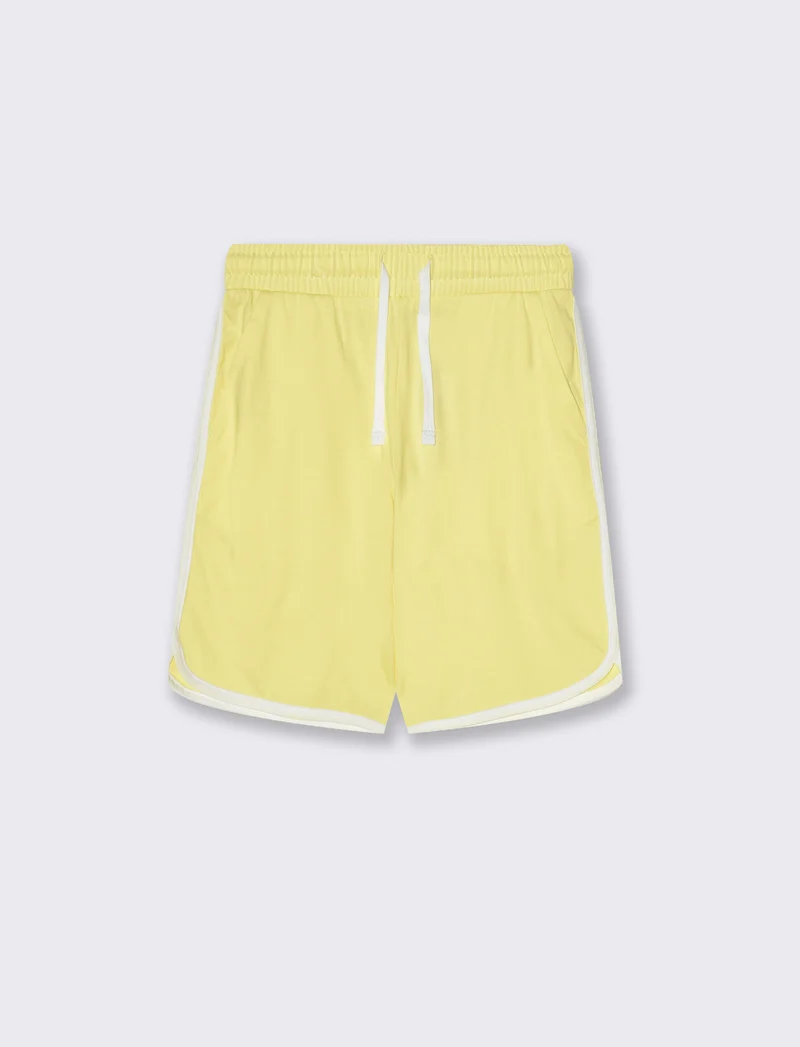 Bermuda modello baseball da bambino - Giallo limone