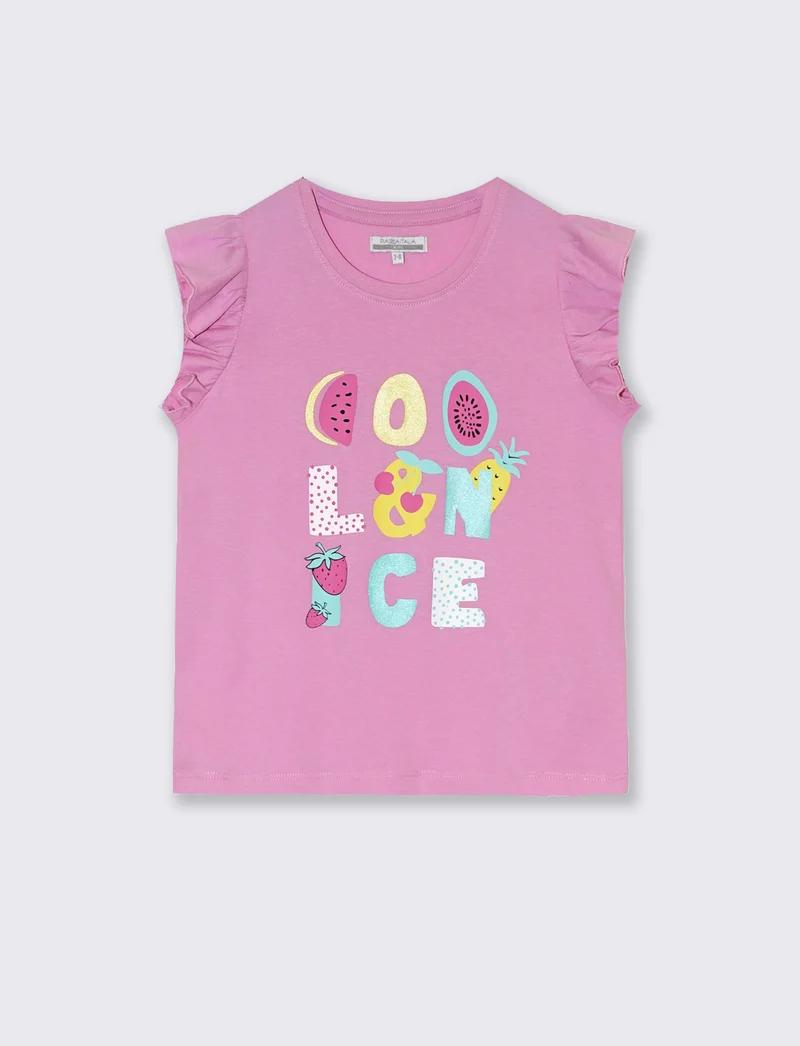 T-shirt mezza manica da bambina - Rosa
