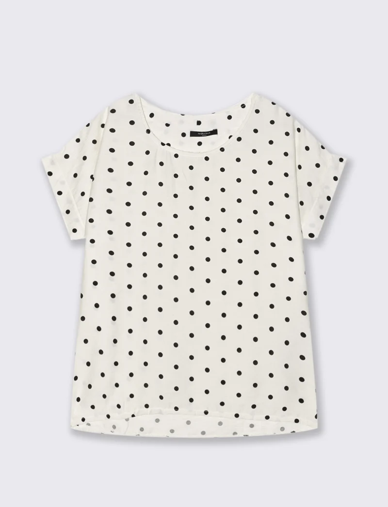 Tshirt stampata con vestibilità over - Pois