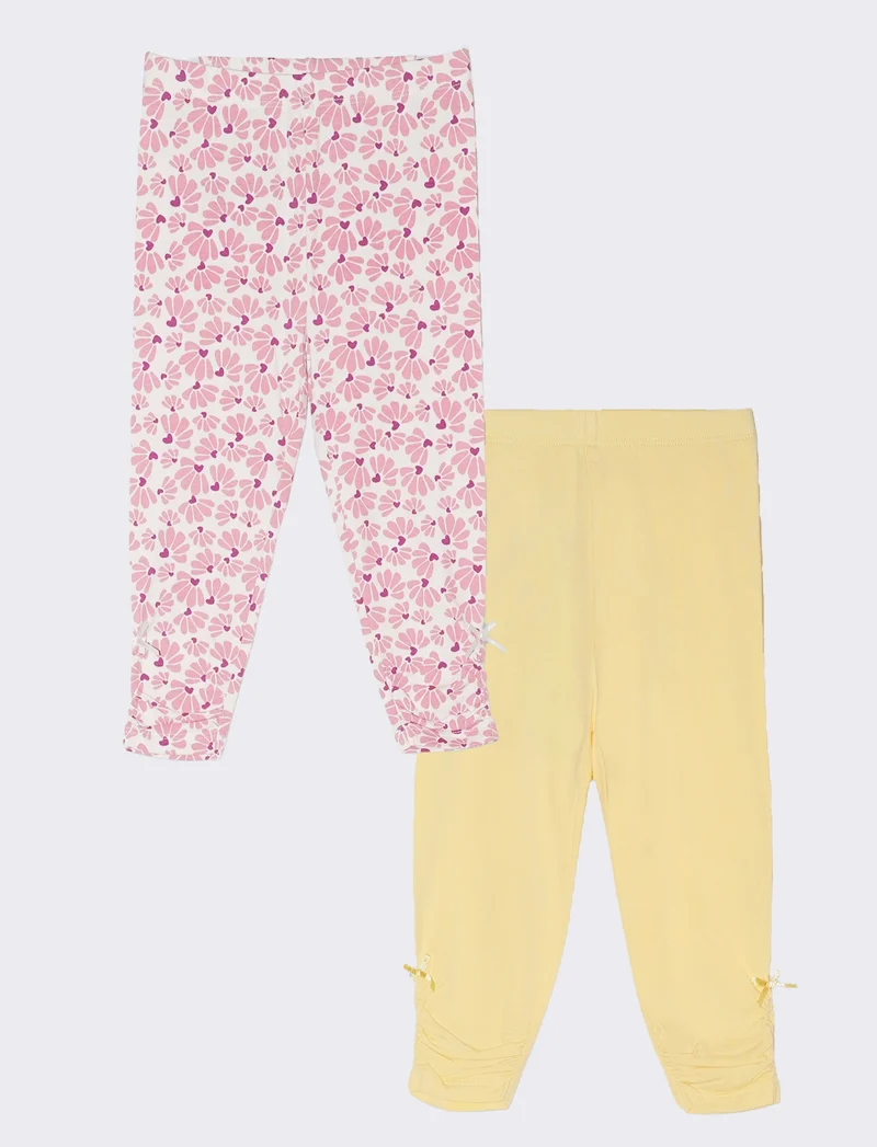 Leggings BIPACK da neonata - Giallo