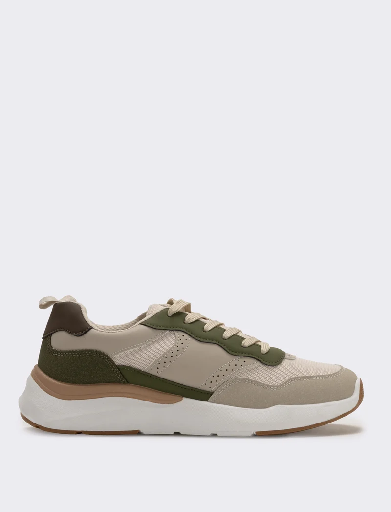 Scarpa beige con inserti colorati da uomo - Beige