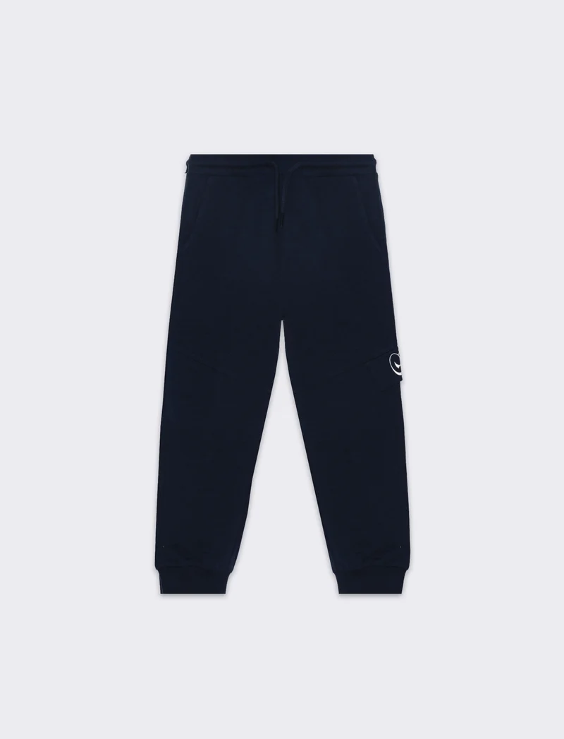 Jogger in felpa fiammata da bambino - Blu