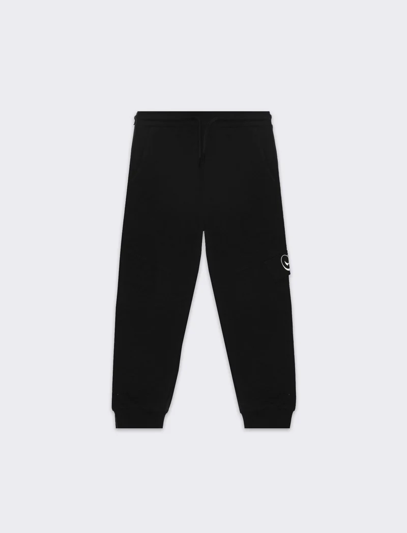 Jogger in felpa fiammata da bambino - Nero