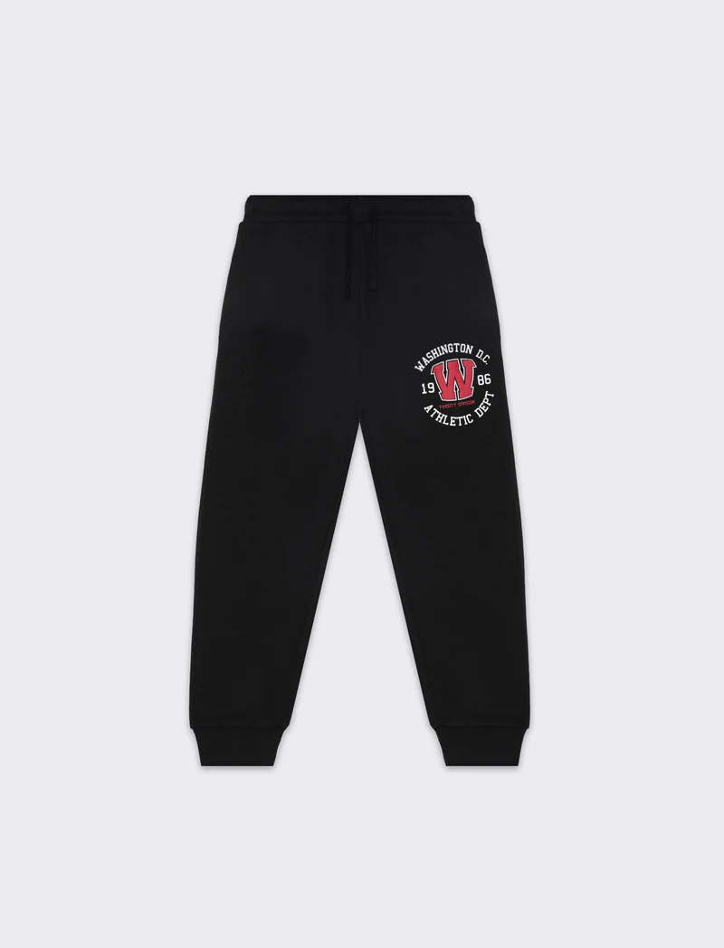 Pantaloni jogger con stampa da bambino - Nero
