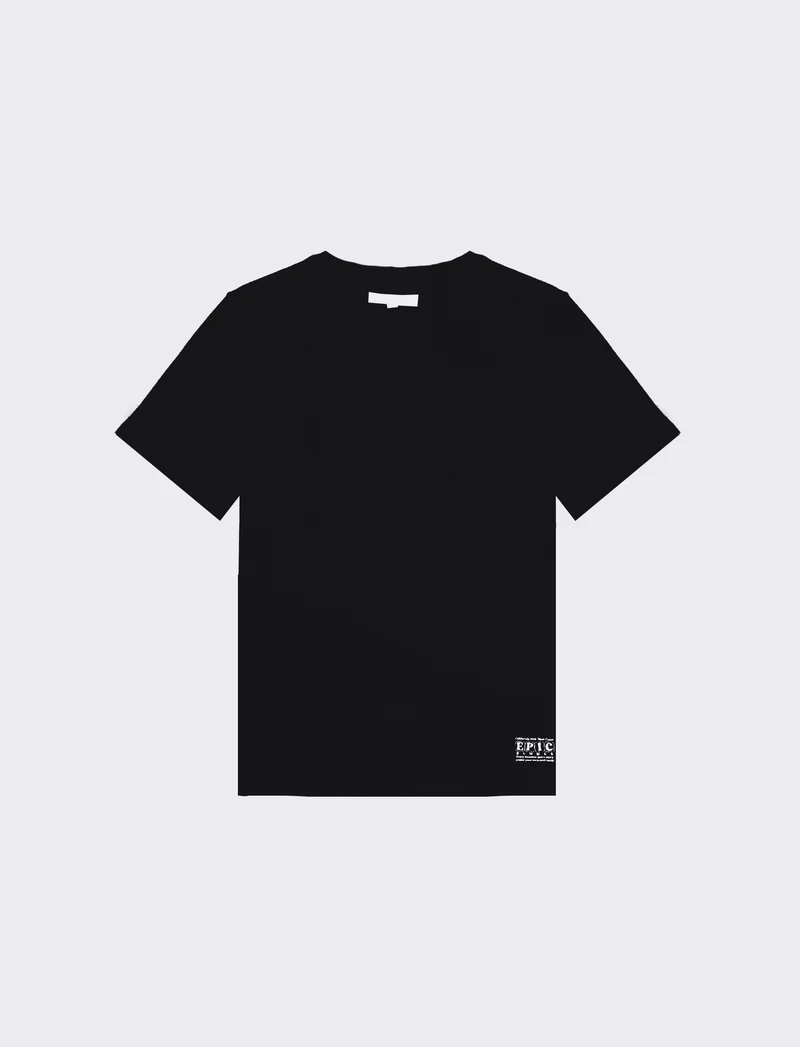 T-shirt basica mezza manica da bambino - Nero