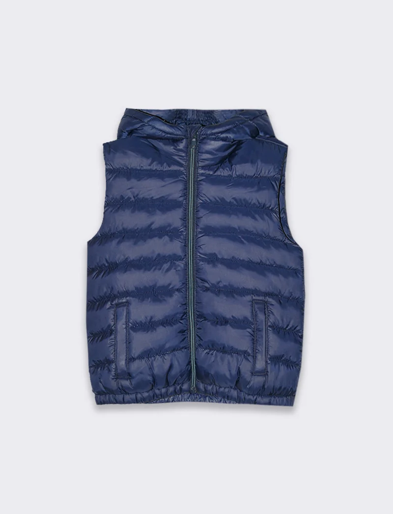 Gilet trapuntato leggero da bambino - Blu