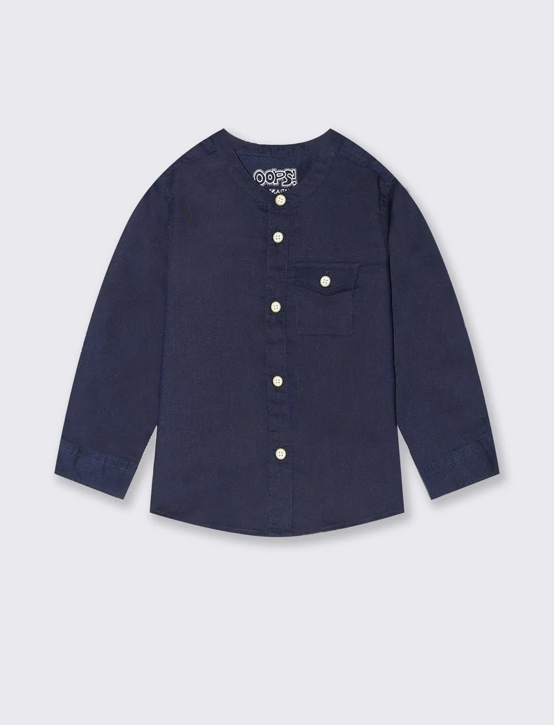 Camicia basica da neonato - Blu