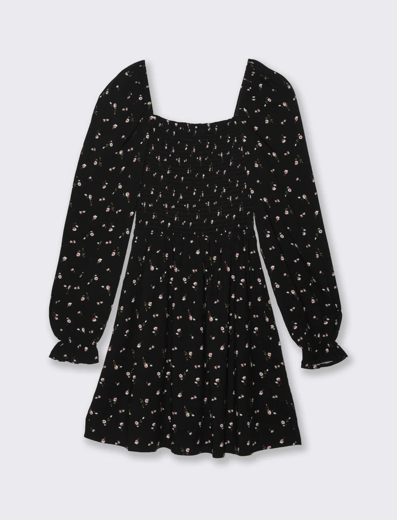 Vestito Corto Manica Lunga in Smock - var 1