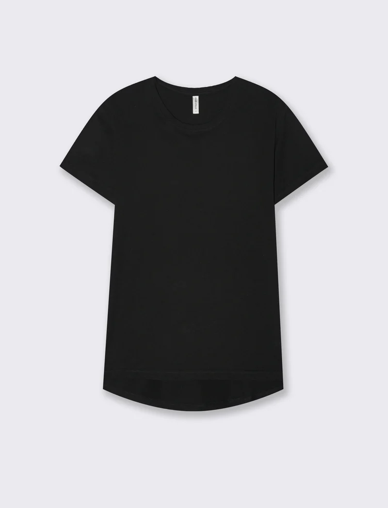 T-Shirt Basica Manica Corta Girocollo - Nero