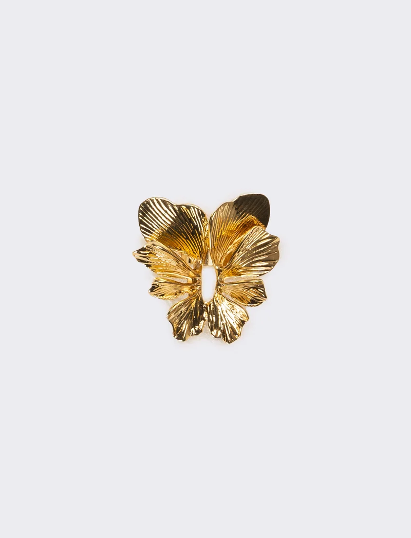 Anello donna con fiore - Oro