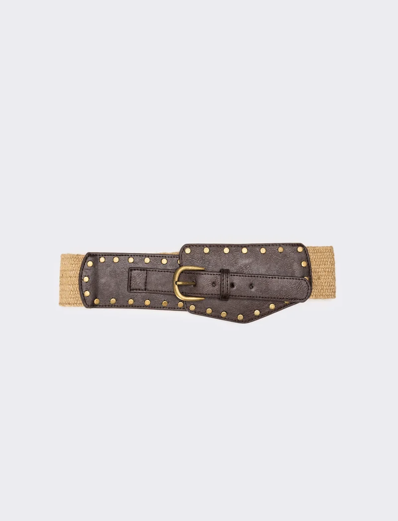 Cintura elastica donna modello country - Marrone