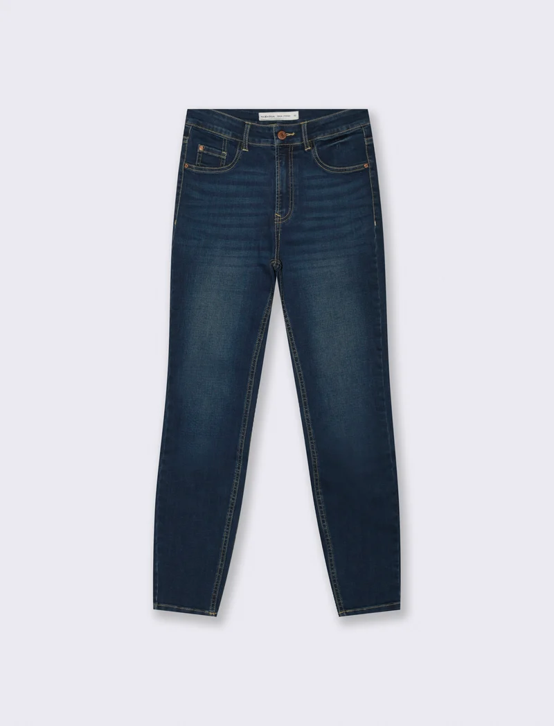 Jeans skinny vita regolare - DENIM SCURO
