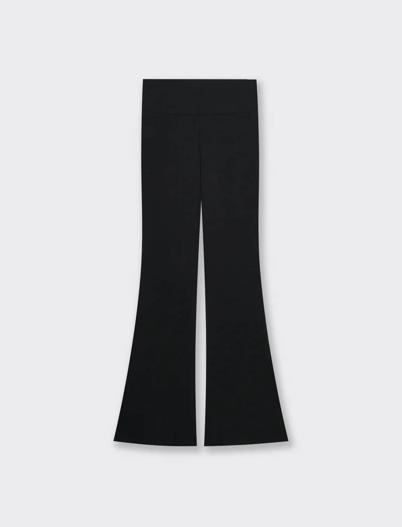 Legging Basico Flare Vita Alta Skinny - Nero