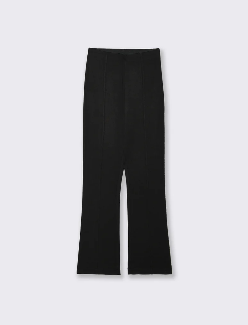 Pantalone Basico con Banda Elastica - Nero