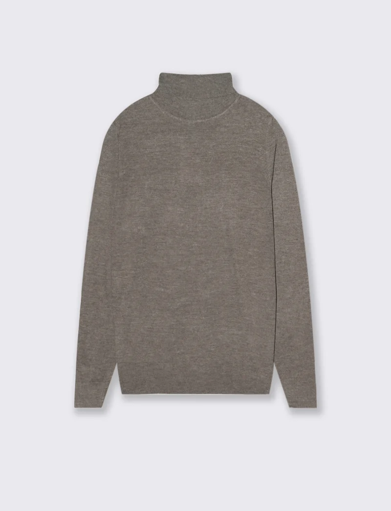 MAGLIA DOLCE VITA IN FILATO EFFETTO LANA - Grigio fango