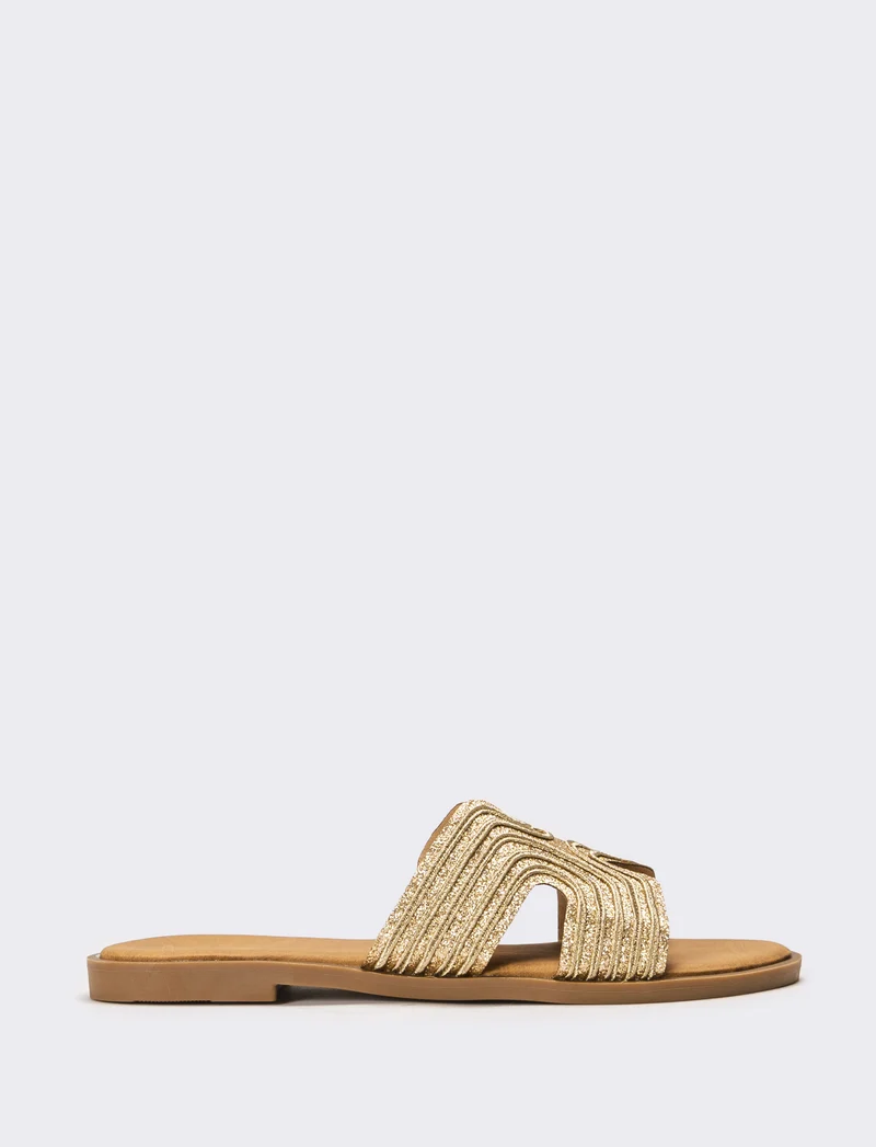 Mule laminata da donna - Oro