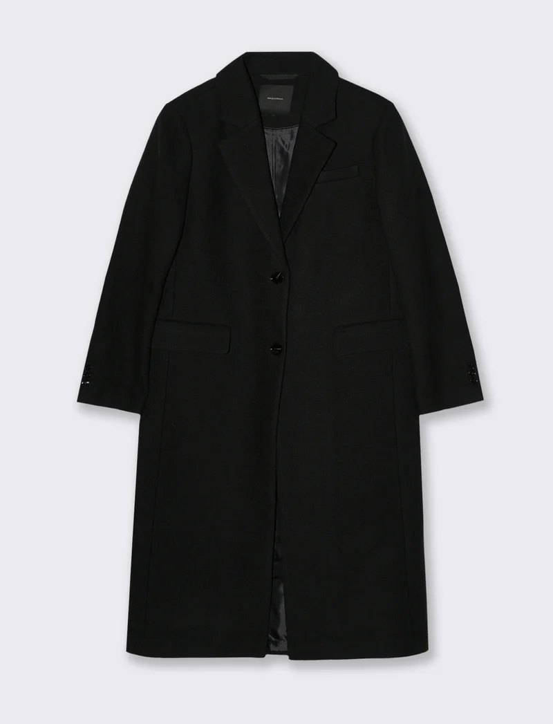 CAPPOTTO LUNGO MONOPETTO - Nero