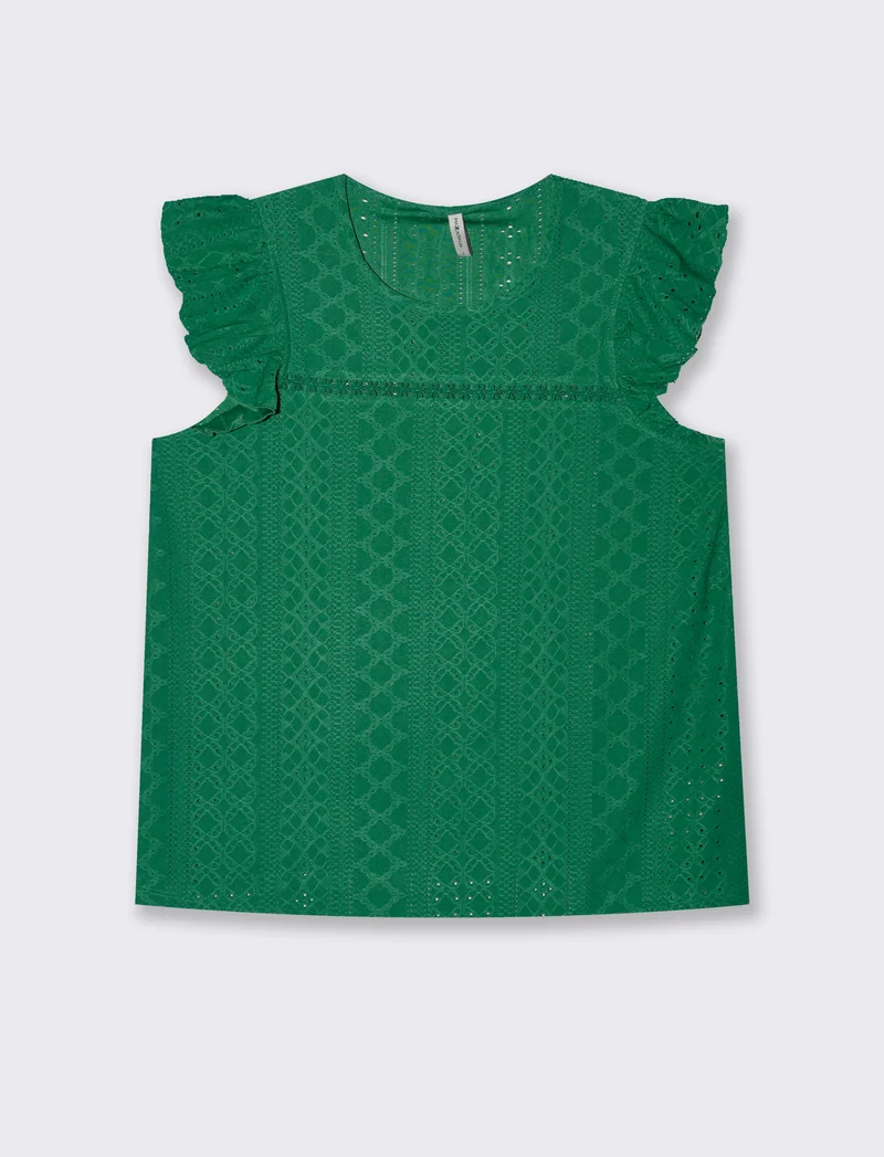 Top in pizzo da donna - Verde prato