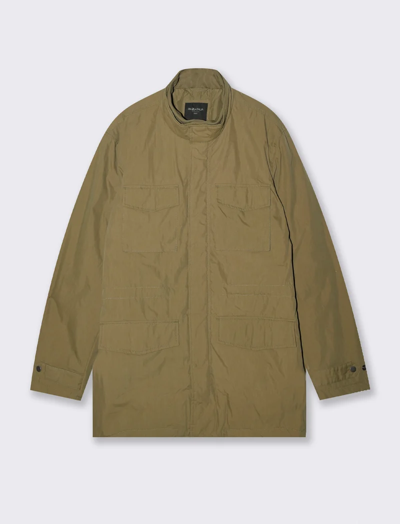 GIACCA SAHARIANA CON GILET INTERNO - Verde oliva