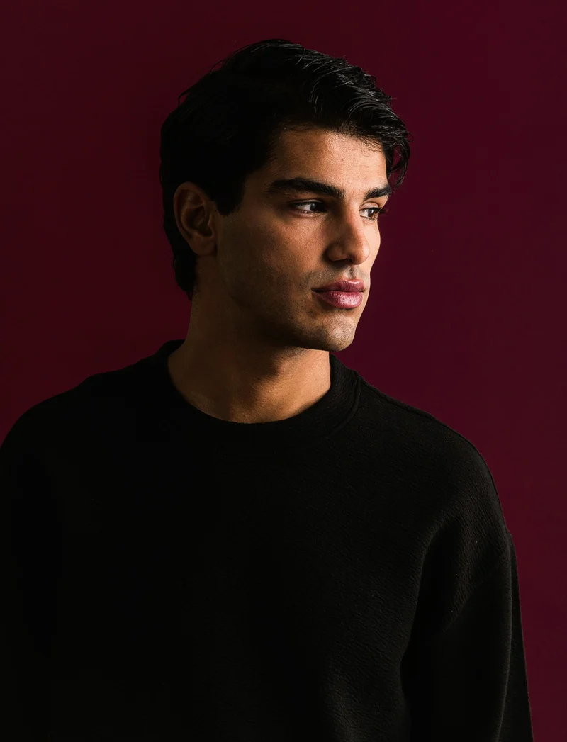 FELPA TESSUTO GOFFRATO RELAXED FIT - Nero