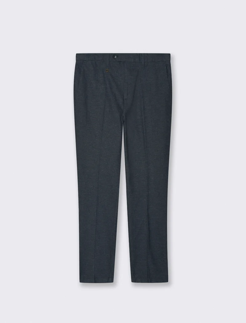 PANTALONI CHINO IN TESSUTO JACQUARD STRETCH - Blu