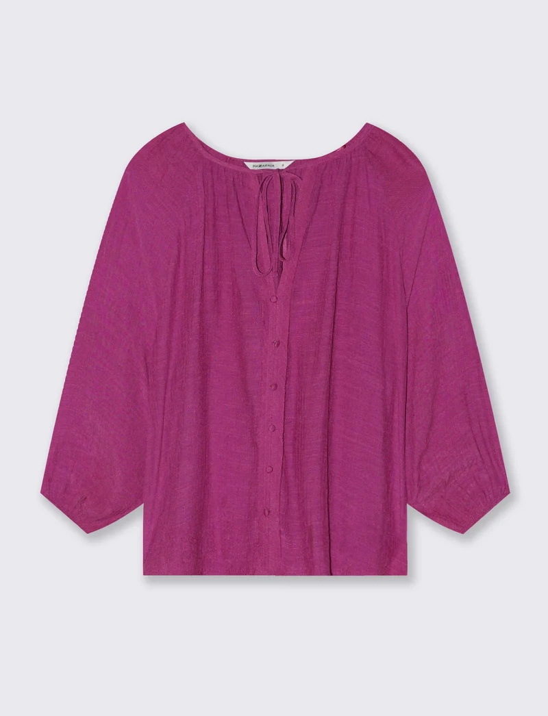 Blusa con Manica a 3/4 - Fuxia azalea