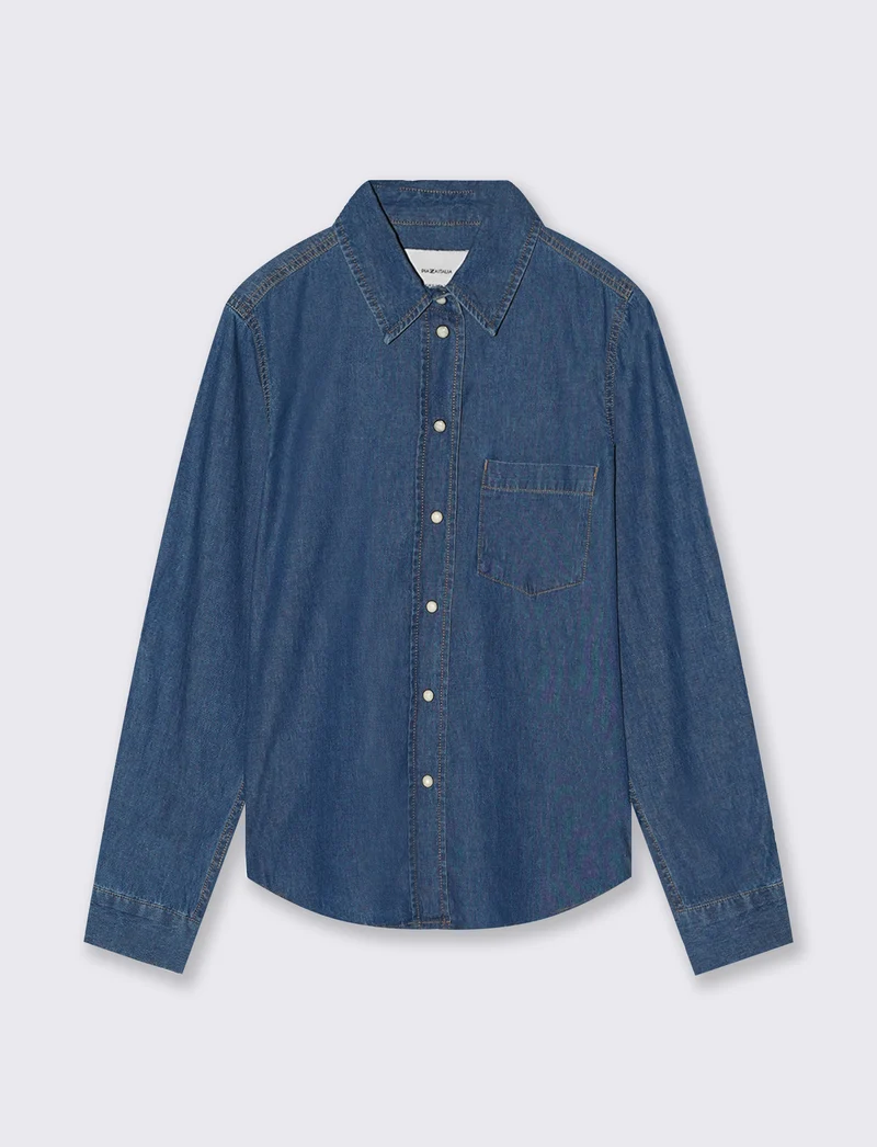 Camicia in Jeans Manica Lunga - Denim