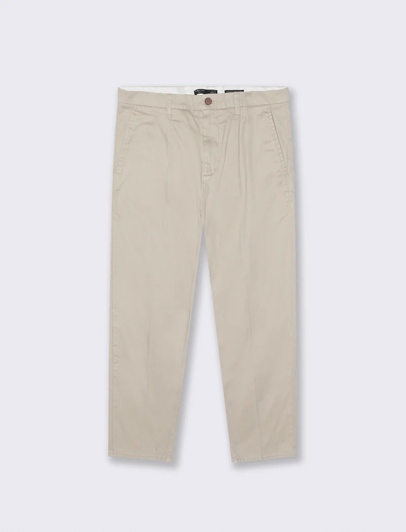 PANTALONI CHINO IN COTONE STRETCH REGULAR FIT - Beige
