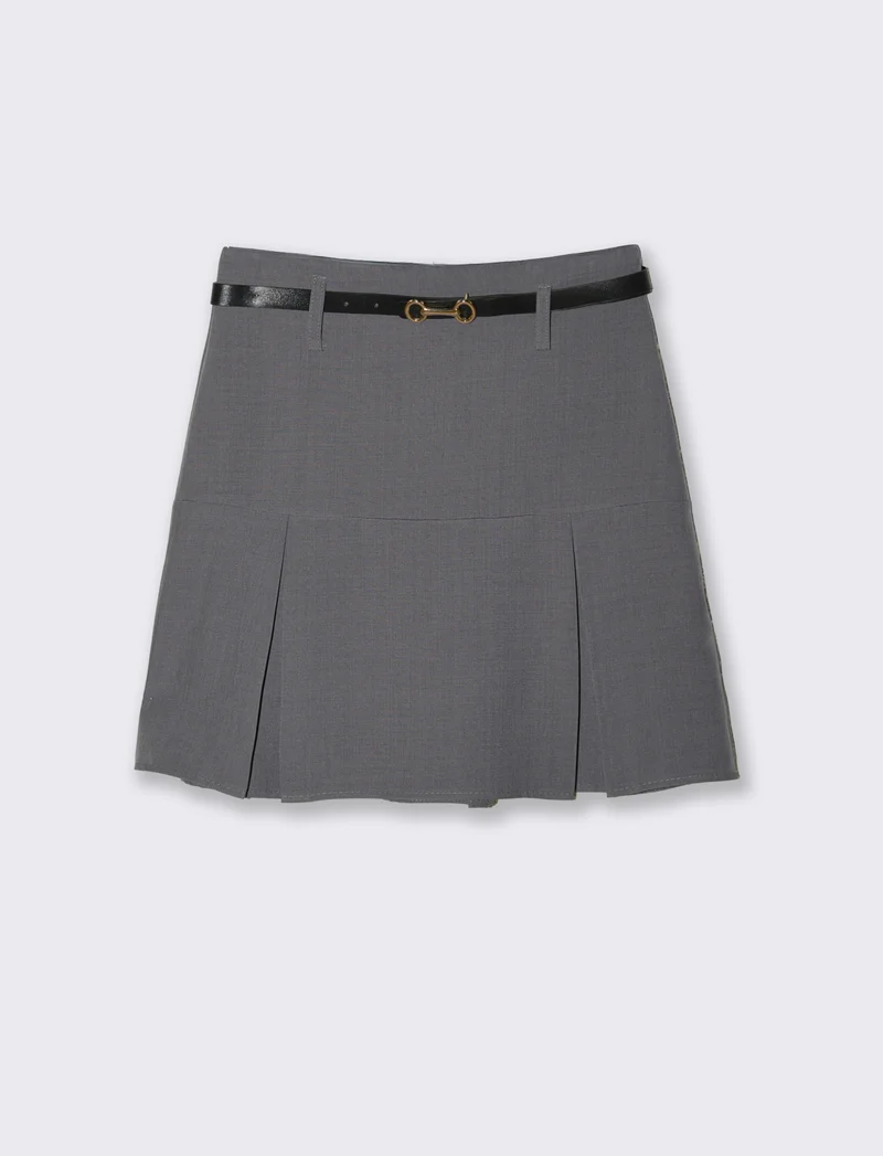 GONNA CON CINTURA - Grigio
