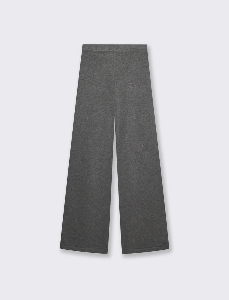 PANTALONI IN MAGLIA - Grigio mel.