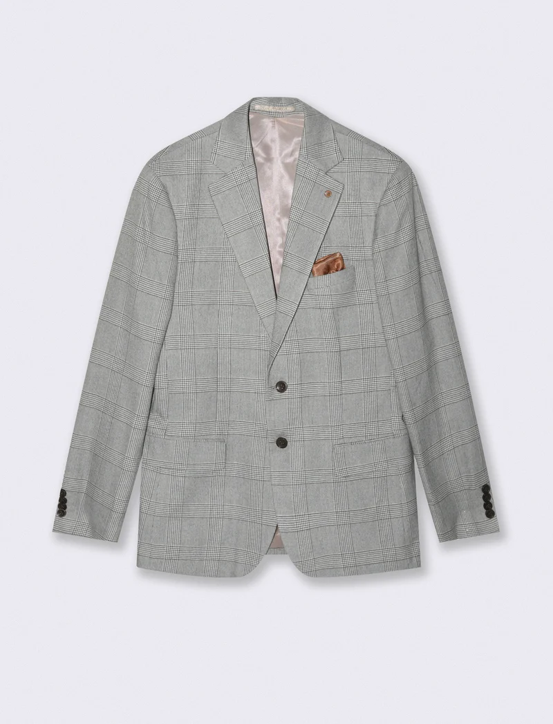 BLAZER DA COMPLETO A QUADRI FORMAL FIT - Grigio