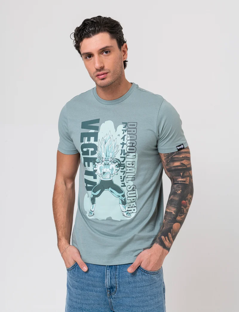 T-shirt stampa dragon ball da uomo - Verde