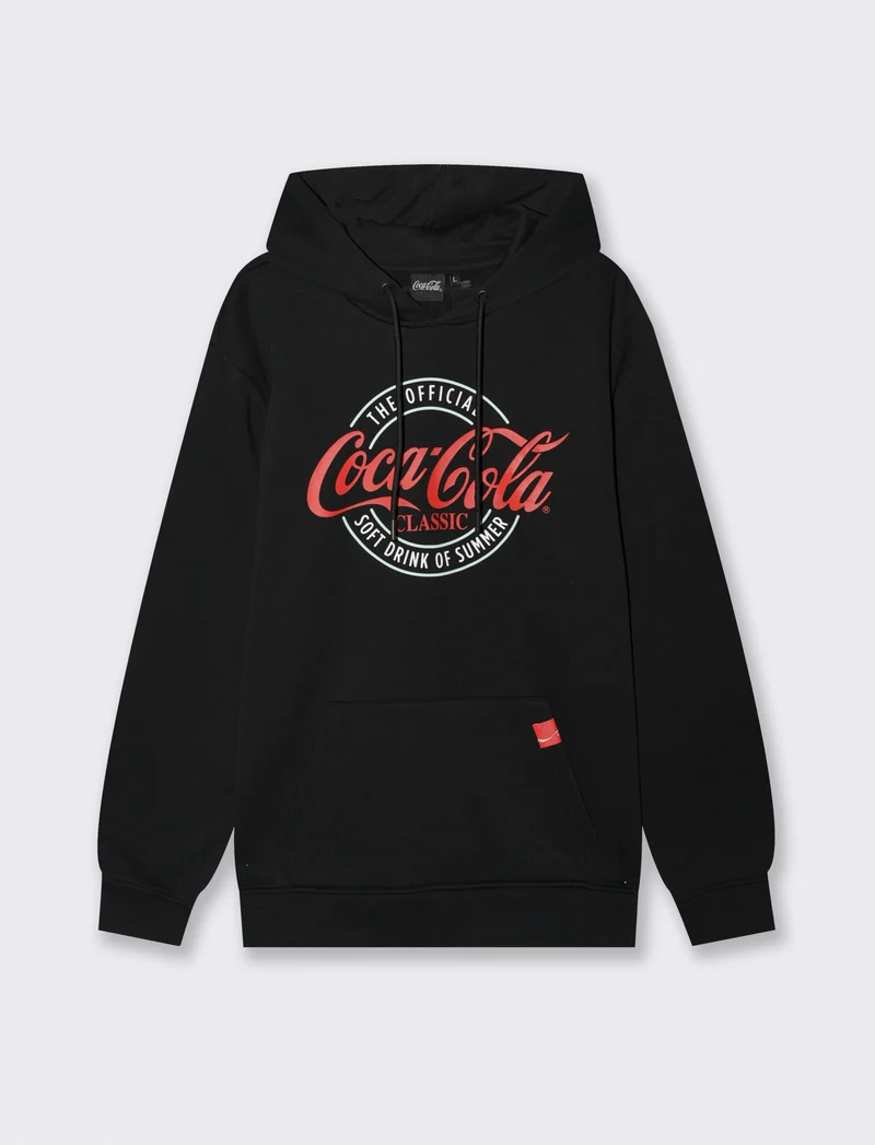 FELPA STAMPA COCA COLA - Nero