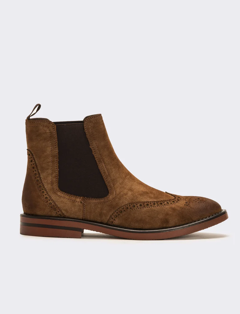 Stivale con ornamento da uomo - Marrone
