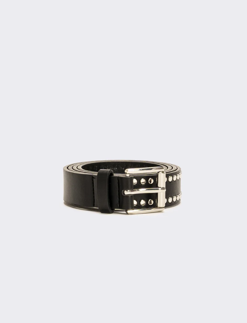 Cintura uomo con borchie - Nero