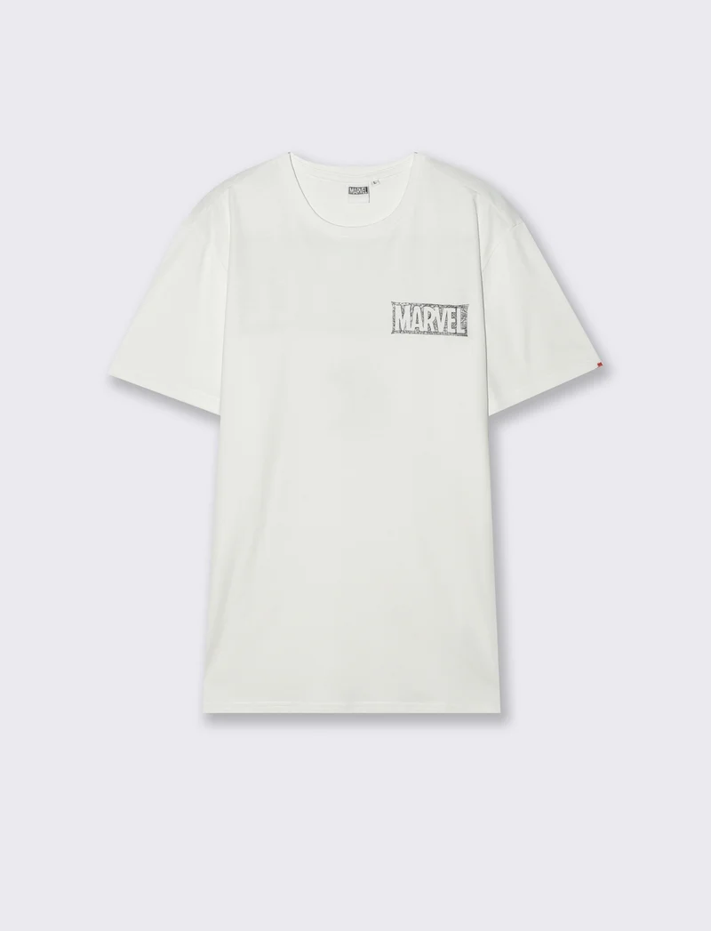 T-SHIRT STAMPA MARVEL - Bianco
