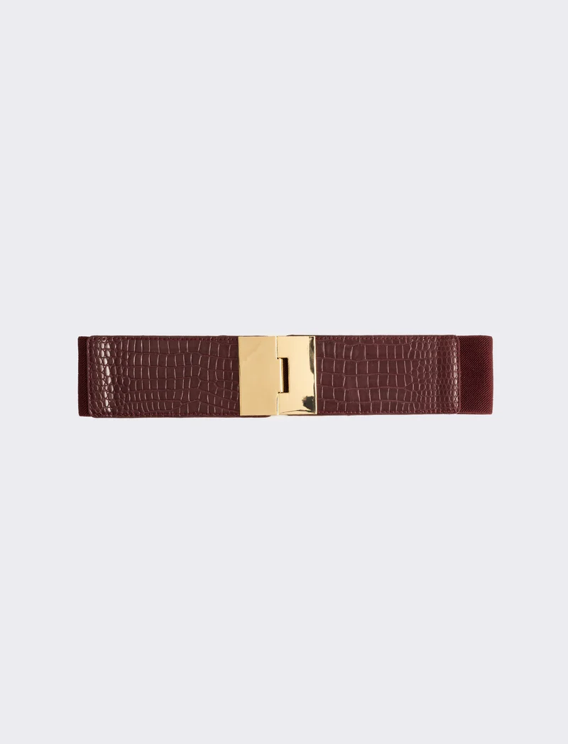 Cintura donna elastica stampa cocco - Bordeaux