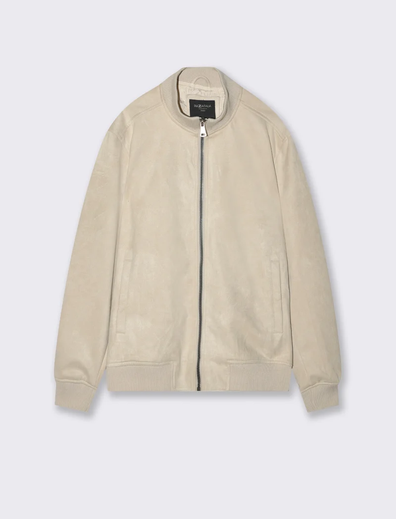 GIUBBOTTO EFFETTO SCAMOSCIATO - Beige ecru